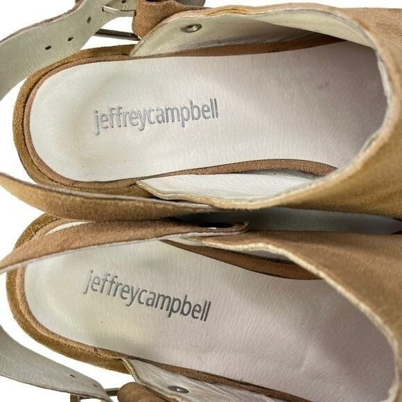 Jeffrey Campbell Sandals Women Size 8 Lincove Stacked Block Heel‎ Suede Open Toe - Picture 8 of 12